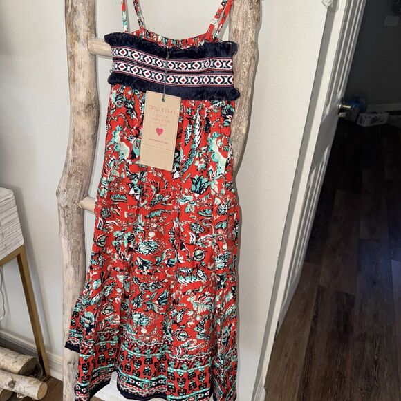 Girls Bela & Nuni Boho Chic Spring Summer Dress various sizes Blue Orang… - Picture 4 of 7